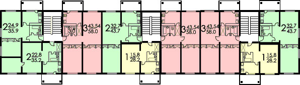 Планы квартир дома серии II-32