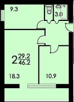 Планы квартир дома серии II-68-03