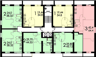 Планы квартир дома серии И-209А