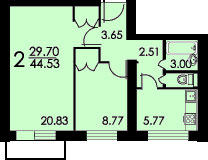 Планы квартир дома серии И-209А