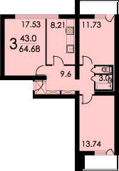 Планы квартир дома серии И-491А