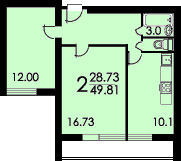 Планы квартир дома серии И-522А
