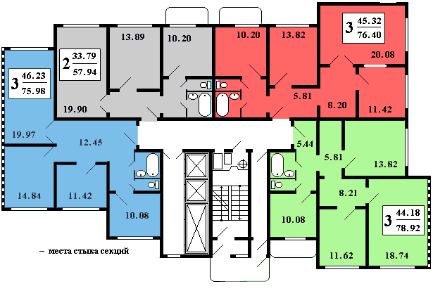 Планы квартир дома серии КОПЭ