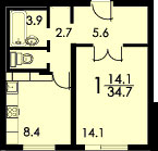 Планы квартир дома серии П-3
