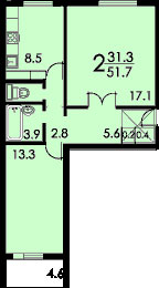Планы квартир дома серии П-30