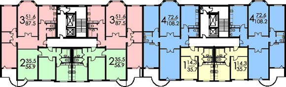 Планы квартир дома серии П-3М