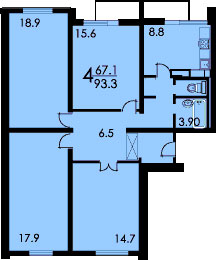 Планы квартир дома серии П-4