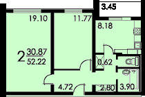 Планы квартир дома серии П-43