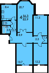Планы квартир дома серии ПД-3